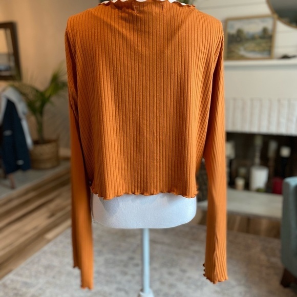 Urban Outfitters Leila ribbed tie-front long sleeve top size 3X - Picture 11 of 14